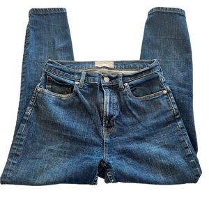 Everlane high rise waisted ankle jeans medium wash size 29 waist denim